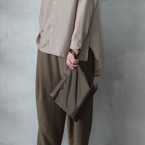 leaf handle pouch _ no.2 / nylon twill